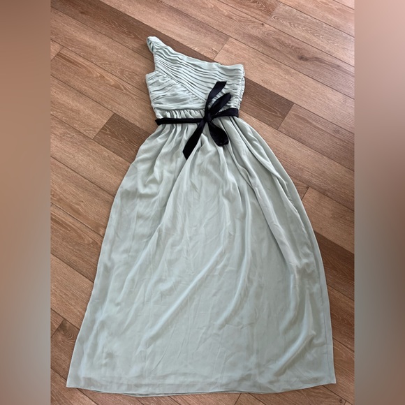 H&M Women's off the shoulder long formal mint green dress size 10 - Picture 4 of 8